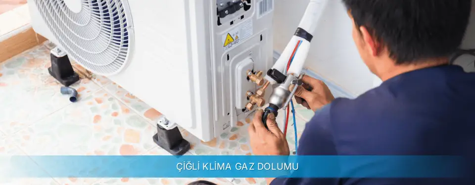 Çiğli İlçemi Gree Klima Gaz Dolumu